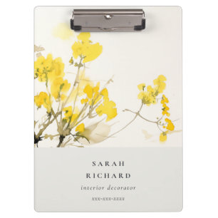 Porte-bloc Rustique Jaune Fleur sauvage Boho Floral Business