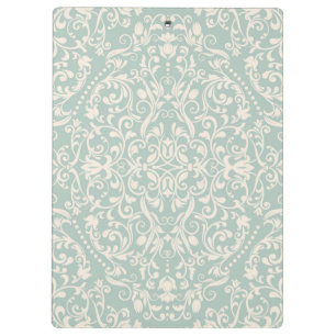 Porte-bloc rustique, menthe, vintage, damas, shabby chic, vic