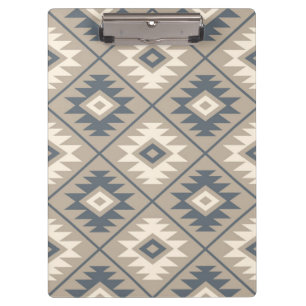 Porte-bloc Sable crème bleu de motif stylisé par symbole