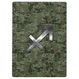 Porte-bloc Sagittaire d'argent Zodiac Woodland Camion numériq
