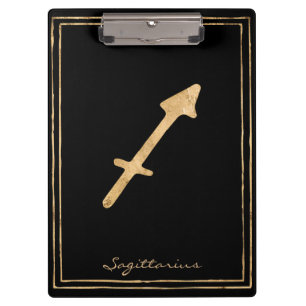 Porte-bloc Sagittaire martelé or stylisé astrologie