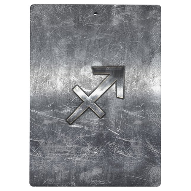 Porte-bloc Sagittarius Zodiac Connexion Silver Steel look (Dos)