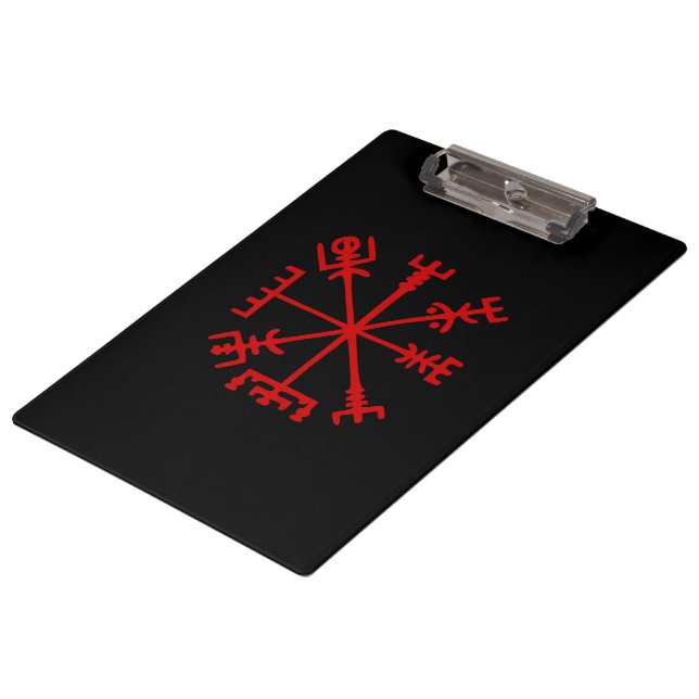 Porte-bloc Sang Rouge Vegvísir (Viking Compass) (Incliné)