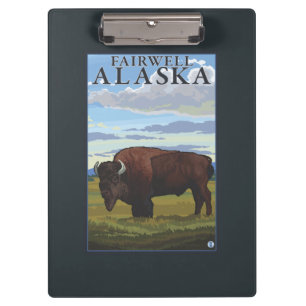 Porte-bloc Scène de bison - Fairwell, Alaska