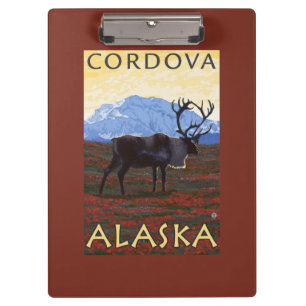 Porte-bloc Scène de caribou - Cordova, Alaska