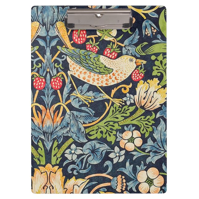 Porte-bloc Schéma floral William Morris Strawberry Thief (Devant)