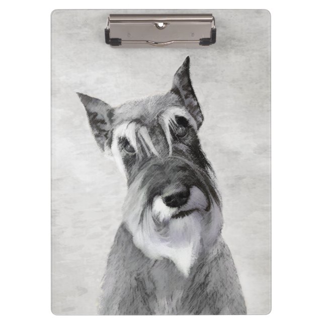 Porte-bloc Schnauzer (Giant) Peinture - Chien Art (Devant)