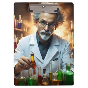 Porte-bloc Scientifique Dans Un Laboratoire Mélangeant Des Po
