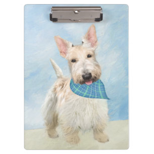 Porte-bloc Scottish Terrier Wheaten Dog Painting Art original