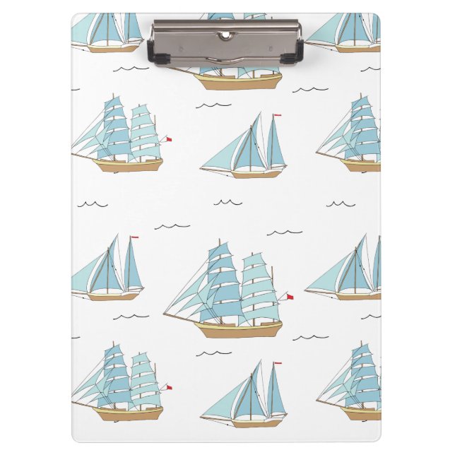 Porte-bloc Seatime été Cute yachts avec voile (Devant)