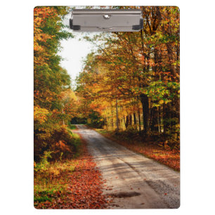 Porte-bloc Sentier boisé avec feuillage d'automne