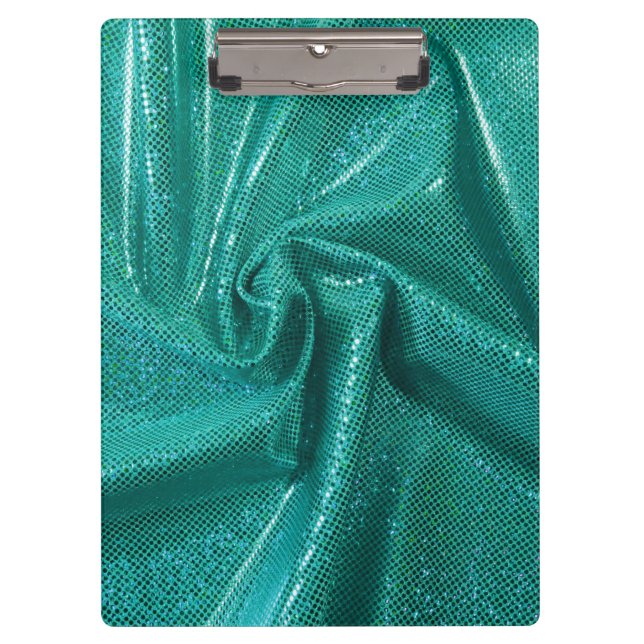 Porte-bloc Séquence parties scintillant turquoise vert métall (Devant)