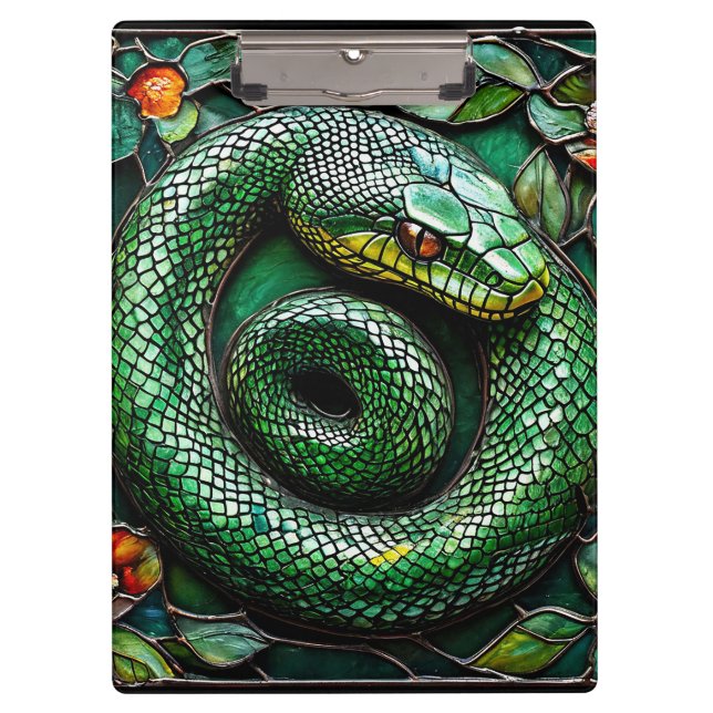 Porte-bloc Serpent vert (Devant)