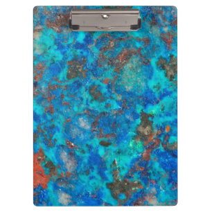 Porte-bloc Shattuckite à motif bleu