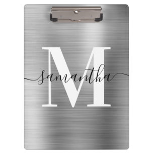 Porte-bloc Signature Monogram Silver Shimmer Foil