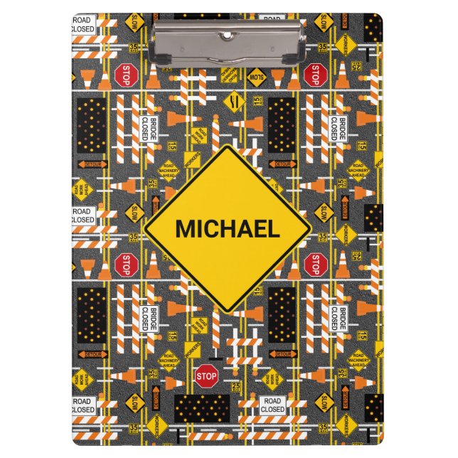 Porte-bloc Signes de construction routière (Devant)