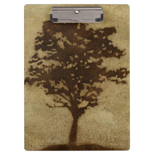 Porte-bloc Silhouette d'arbre sur l'arrière - plan en bronze