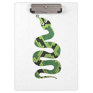 Porte-bloc Silhouette d'impression en noir et vert de serpent