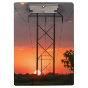 Porte-bloc Silhouette du coucher de soleil des lignes d'alime