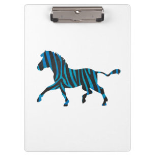Porte-bloc Silhouette noire et bleue Zebra