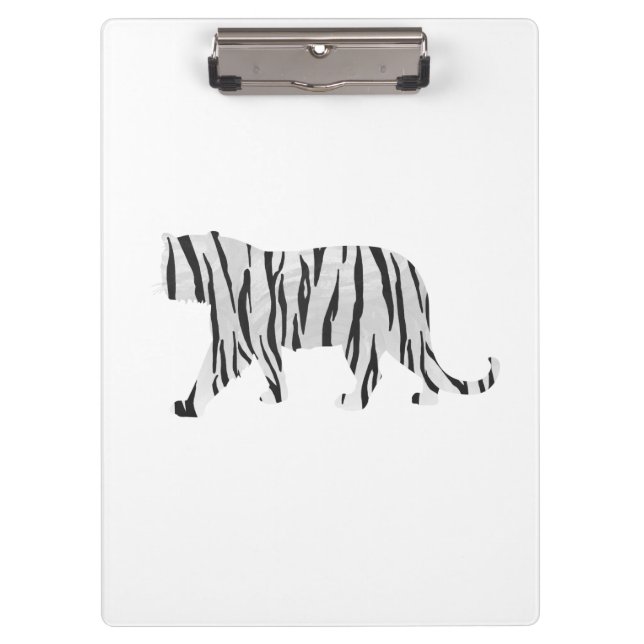 Porte-bloc Silhouette Tiger noir et blanc (Devant)