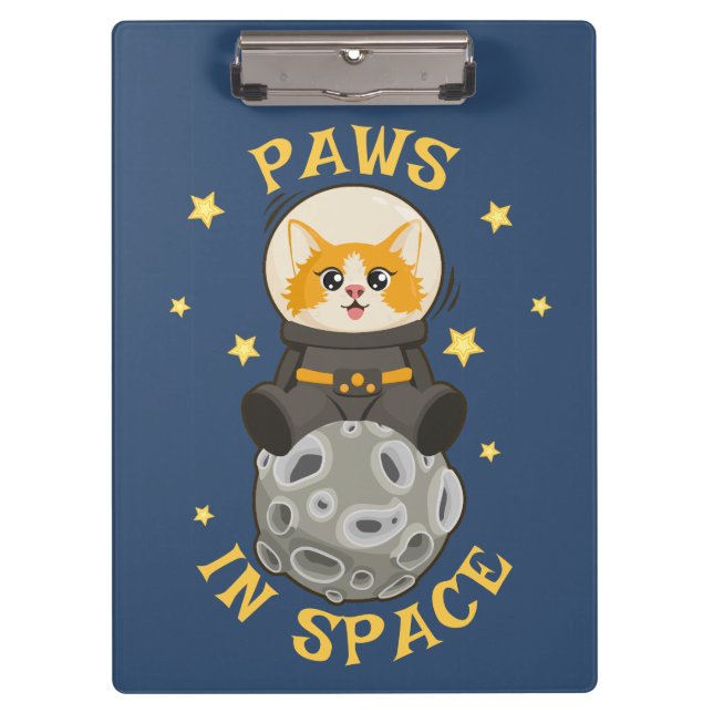 Porte-bloc Simple Cat in space Astronaut Cosmic animal Moon (Devant)