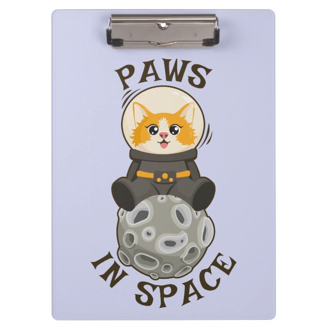 Porte-bloc Simple Cat in space Astronaut Cosmic animal Moon (Devant)