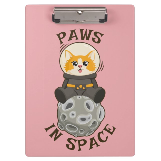 Porte-bloc Simple Cat in space Astronaut Cosmic animal Moon (Devant)