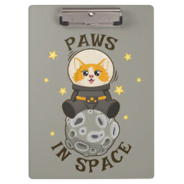 Porte-bloc Simple Cat in space Astronaut Cosmic animal Moon