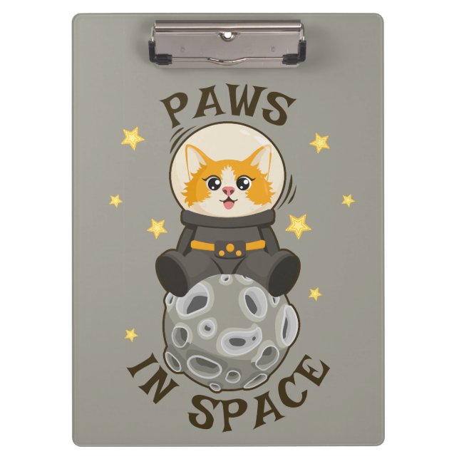 Porte-bloc Simple Cat in space Astronaut Cosmic animal Moon (Devant)