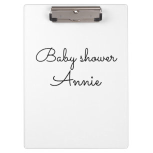 Porte-bloc simple minimal ajoutez votre nom texte baby shower