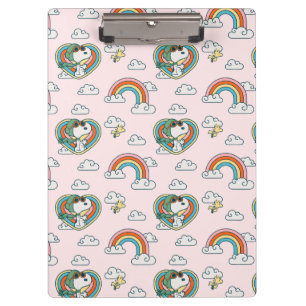 Porte-bloc Snoopy & Woodstock Rainbow Heart Motif