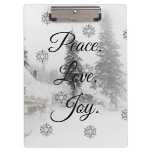 Porte-bloc Snowfall Snowflakes Noël noir blanc sketch