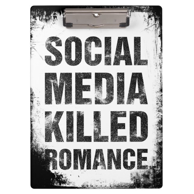 Porte-bloc Social Media Killed Romance (Devant)
