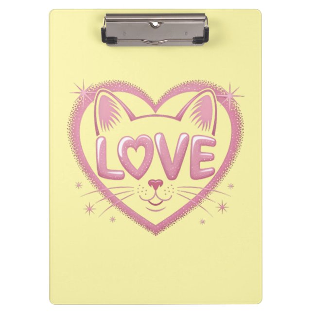 Porte-bloc Sparkling Cat Love (Devant)