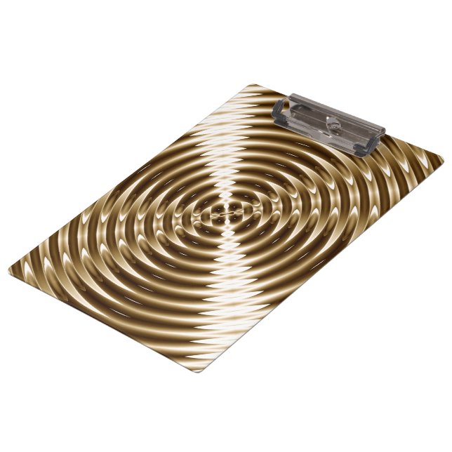 Porte-bloc Spirale en métal d'or (Incliné)