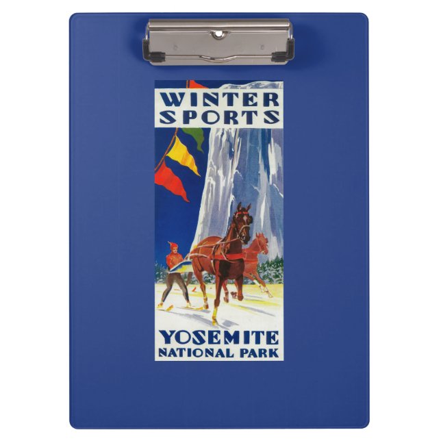 Porte-bloc Sports d'hiver chez Yosemite PosterYosemite, CA (Devant)