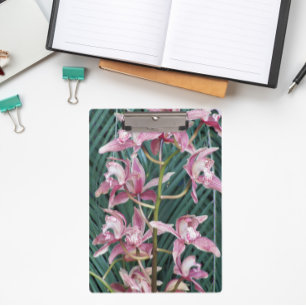 Porte-bloc Spray d'orchidées cymbidiques roses Floral
