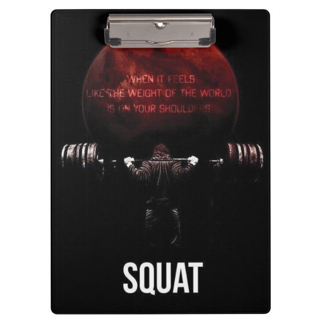 Porte-bloc SQUAT - Motivation de l'entraînement (Devant)