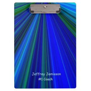 Porte-bloc Starburst bleu et vert, entraîneur no 1, meilleur 