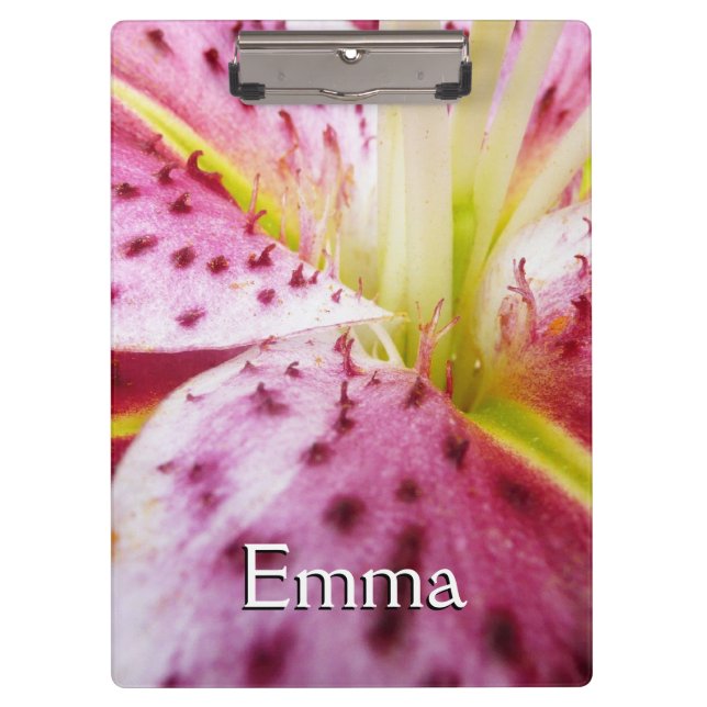 Porte-bloc Stargazer Lily brillant Magenta Floral (Devant)