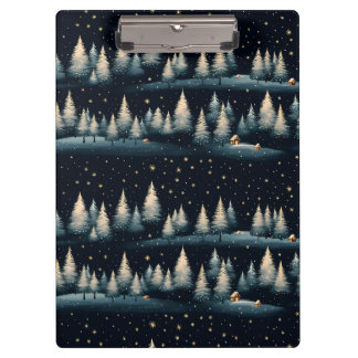 Porte-bloc Starry Winter Forest Porte - bloc de nuit