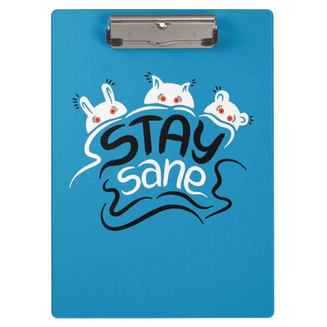 Porte-bloc Stay Sane Funny Madness Typographie (Devant)