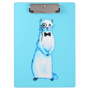 Porte-bloc Stoat blanc Ermine Cute Ferret Lover Art