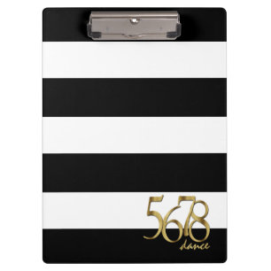 Porte-bloc Stripes noir et blanc avec Dance Tempo Count