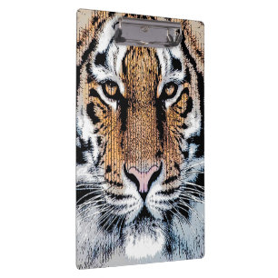 Porte-bloc Style de presse graphique Wild Tiger Portrait