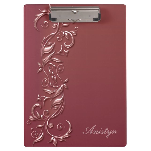 Porte-bloc Stylish Rose Gold Ornate Design (Devant)