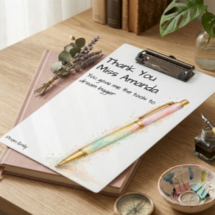 Porte-bloc Stylo aquarelle Cadeau d'appréciation pour enseign