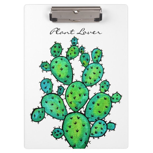 Porte-bloc Superbe aquarelle prickly Cactus (Devant)