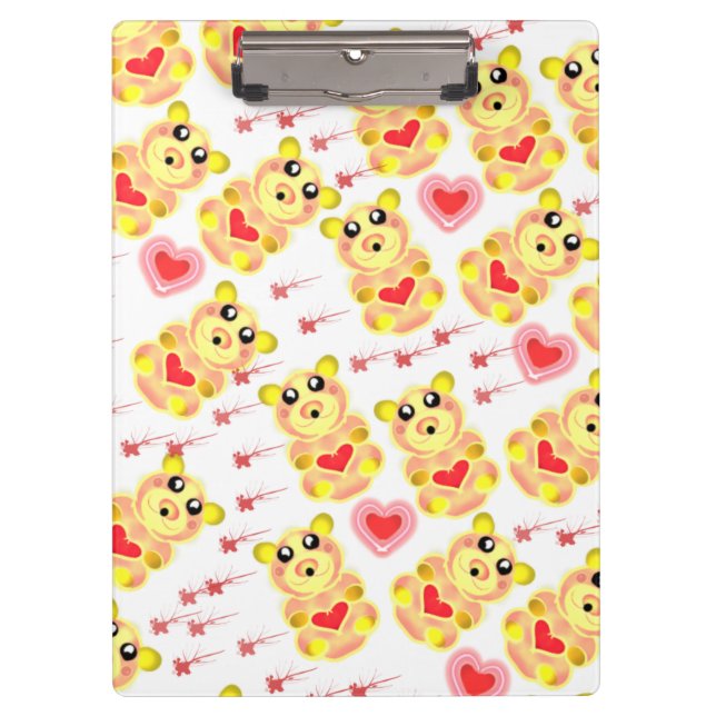 Porte-bloc Sweet Heart Bear Nursery Pattern (Devant)